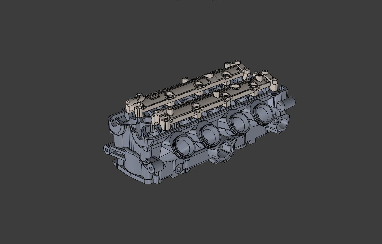 Hayabusa Cylinder Head 3D Scan CAD