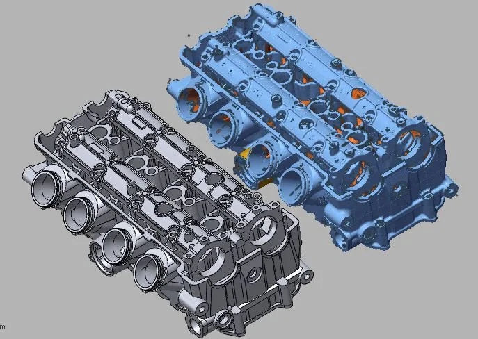 Hayabusa Cylinder Head 3D Scan CAD